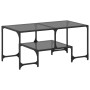 Mesa de centro superficie de vidrio acero negra 98,5x50x45 cm en Mesas de centro | Comprar online en Foru.es