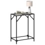 Mesa consola con superficie de vidrio negro acero 60x35x81 cm en Mesas consola | Comprar online en Foru.es