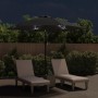 Sombrilla de jardín con luces LED palo de acero negro 300 cm de vidaXL, Sombrillas - Ref: Foro24-47134, Precio: 91,83 €, Desc...
