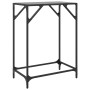 Mesa consola con superficie de vidrio negro acero 60x35x81 cm en Mesas consola | Comprar online en Foru.es
