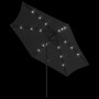 Sombrilla de jardín con luces LED palo de acero negro 300 cm de vidaXL, Sombrillas - Ref: Foro24-47134, Precio: 91,83 €, Desc...