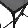 Mesa consola con superficie de vidrio negro acero 60x35x81 cm en Mesas consola | Comprar online en Foru.es