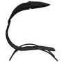 Tumbona con toldo acero y tela color negro 167x80x195 cm de vidaXL, Tumbonas - Ref: Foro24-362706, Precio: 83,37 €, Descuento: %