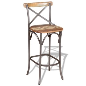 Taburete de barra de cocina madera maciza reciclada de vidaXL, Taburetes de cocina - Ref: Foro24-244014, Precio: 158,61 €, De...
