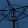 Sombrilla de jardín con luces LED palo acero azul celeste 300cm de vidaXL, Sombrillas - Ref: Foro24-47135, Precio: 98,94 €, D...
