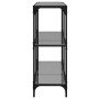 Mesa consola con superficie de vidrio negro acero 98x30x81 cm en Mesas consola | Comprar online en Foru.es
