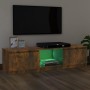 Mueble de TV con luces LED roble ahumado 120x30x35,5 cm de vidaXL, Muebles TV - Ref: Foro24-815708, Precio: 73,81 €, Descuent...