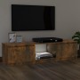 Mueble de TV con luces LED roble ahumado 120x30x35,5 cm de vidaXL, Muebles TV - Ref: Foro24-815708, Precio: 73,81 €, Descuent...