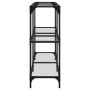 Mesa consola superficie vidrio transparente acero 118,5x30x81cm en Mesas consola | Comprar online en Foru.es