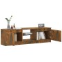 Mueble de TV con luces LED roble ahumado 120x30x35,5 cm de vidaXL, Muebles TV - Ref: Foro24-815708, Precio: 73,81 €, Descuent...