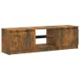 Mueble de TV con luces LED roble ahumado 120x30x35,5 cm de vidaXL, Muebles TV - Ref: Foro24-815708, Precio: 73,81 €, Descuent...