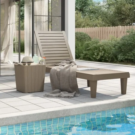 Tumbona polipropileno marrón claro 155x58x83 cm de vidaXL, Tumbonas - Ref: Foro24-364147, Precio: 151,96 €, Descuento: %