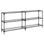 Mesa consola superficie vidrio transparente acero 194,5x30x81cm en Mesas consola | Comprar online en Foru.es