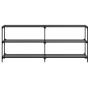 Mesa consola con superficie de vidrio negro acero 194,5x30x81cm en Mesas consola | Comprar online en Foru.es