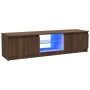 Mueble de TV con luces LED marrón roble 120x30x35,5 cm de vidaXL, Muebles TV - Ref: Foro24-815710, Precio: 78,90 €, Descuento: %