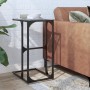 Mesa auxiliar con vidrio transparente acero 40x30x61,5 cm en Mesas auxiliares | Comprar online en Foru.es