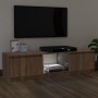 Mueble de TV con luces LED marrón roble 120x30x35,5 cm de vidaXL, Muebles TV - Ref: Foro24-815710, Precio: 78,90 €, Descuento: %