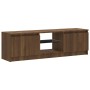 Mueble de TV con luces LED marrón roble 120x30x35,5 cm de vidaXL, Muebles TV - Ref: Foro24-815710, Precio: 78,90 €, Descuento: %