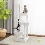 Árbol para gatos madera maciza de pino blanco 45,5x49x103 cm de vidaXL, Mobiliario para gatos - Ref: Foro24-824649, Precio: 6...