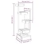Árbol para gatos madera maciza de pino blanco 45,5x49x103 cm de vidaXL, Mobiliario para gatos - Ref: Foro24-824649, Precio: 6...