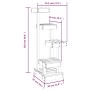 Árbol para gatos madera maciza de pino blanco 45,5x49x103 cm de vidaXL, Mobiliario para gatos - Ref: Foro24-824649, Precio: 7...
