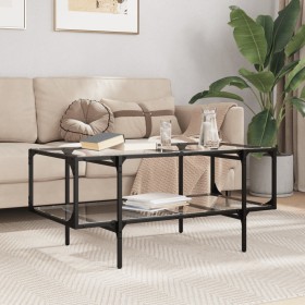 Mesa de centro superficie de vidrio acero 98,5x50x45 cm en Mesas de centro | Comprar online en Foru.es