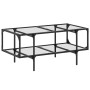 Mesa de centro superficie de vidrio acero 98,5x50x45 cm en Mesas de centro | Comprar online en Foru.es