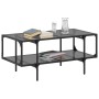 Mesa de centro superficie de vidrio acero negra 98,5x50x45 cm en Mesas de centro | Comprar online en Foru.es