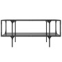 Mesa de centro superficie de vidrio acero negra 98,5x50x45 cm en Mesas de centro | Comprar online en Foru.es
