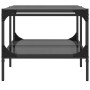Mesa de centro superficie de vidrio acero negra 98,5x50x45 cm en Mesas de centro | Comprar online en Foru.es