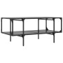 Mesa de centro superficie de vidrio acero negra 98,5x50x45 cm en Mesas de centro | Comprar online en Foru.es