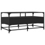 Mesa de centro superficie de vidrio acero negro 98,5x50x45 cm en Mesas de centro | Comprar online en Foru.es