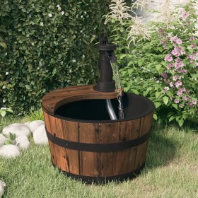 Fuente de agua con bomba madera maciza de abeto 28x28x34,5 cm de vidaXL, Fuentes y cascadas - Ref: Foro24-363334, Precio: 70,...