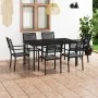 Juego de comedor para jardín 7 piezas acero de vidaXL, Conjuntos de jardín - Ref: Foro24-3073517, Precio: 446,36 €, Descuento: %