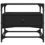 Mesa de centro superficie de vidrio acero negro 50x50x45 cm en Mesas de centro | Comprar online en Foru.es