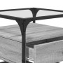 Mesa de centro tapa de vidrio acero gris Sonoma 50x50x45 cm en Mesas de centro | Comprar online en Foru.es