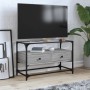 Mueble TV cristal y madera ingeniería gris Sonoma 80x35x51 cm en Muebles TV | Comprar online en Foru.es