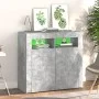 Concrete gray sideboard with LED lights 80x35x75 cm by vidaXL, Sideboards - Ref: Foro24-804332, Price: 74,91 €, Discount: %