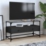 Mueble TV cristal y madera ingeniería negro 98x35x51 cm en Muebles TV | Comprar online en Foru.es
