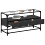 Mueble TV cristal y madera ingeniería negro 98x35x51 cm en Muebles TV | Comprar online en Foru.es