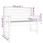 Banco de jardín madera maciza de pino 109x48x91,5 cm de vidaXL, Bancos de jardín - Ref: Foro24-824060, Precio: 79,81 €, Descu...
