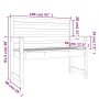 Banco de jardín madera maciza de pino 109x48x91,5 cm de vidaXL, Bancos de jardín - Ref: Foro24-824060, Precio: 82,84 €, Descu...