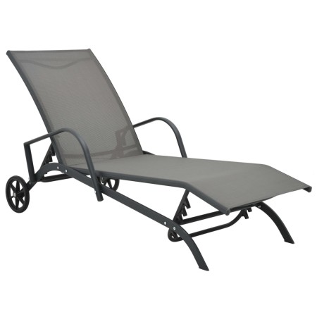 Tumbona de acero y textilene de vidaXL, Tumbonas - Ref: Foro24-47845, Precio: 126,25 €, Descuento: %