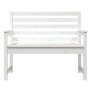 Banco de jardín madera maciza pino blanco 109x48x91,5 cm de vidaXL, Bancos de jardín - Ref: Foro24-824061, Precio: 107,00 €, ...