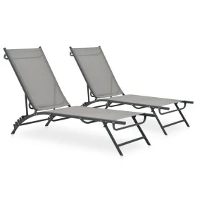 Liegen 2 Einheiten Textilene und Stahl von vidaXL, Liegen - Ref: Foro24-47848, Preis: 149,50 €, Rabatt: %