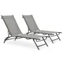 Tumbonas 2 unidades textilene y acero de vidaXL, Tumbonas - Ref: Foro24-47848, Precio: 149,50 €, Descuento: %