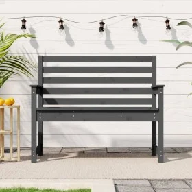 Garden bench solid gray pine wood 109x48x91.5 cm by vidaXL, garden benches - Ref: Foro24-824062, Price: 97,21 €, Discount: %