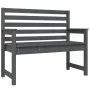 Banco de jardín madera maciza de pino gris 109x48x91,5 cm de vidaXL, Bancos de jardín - Ref: Foro24-824062, Precio: 97,21 €, ...