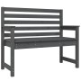 Banco de jardín madera maciza de pino gris 109x48x91,5 cm de vidaXL, Bancos de jardín - Ref: Foro24-824062, Precio: 98,46 €, ...