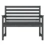 Banco de jardín madera maciza de pino gris 109x48x91,5 cm de vidaXL, Bancos de jardín - Ref: Foro24-824062, Precio: 97,21 €, ...